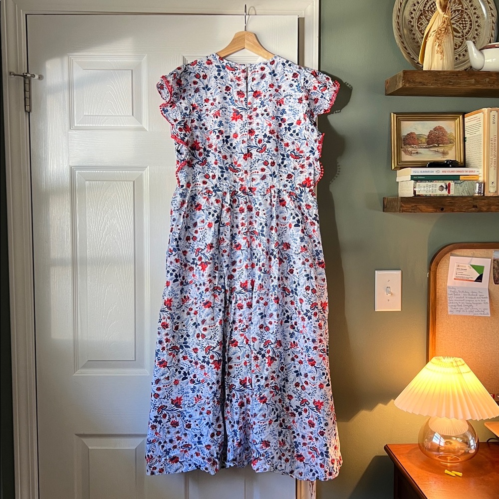Red, White, and Blue Floral Maxi Dress - Picture 7 of 7